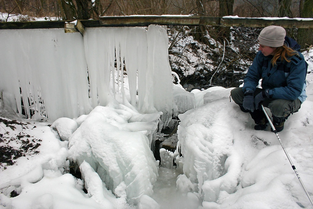 2009-01-17 Kemény víz a börzsönyi Nomád tábornál